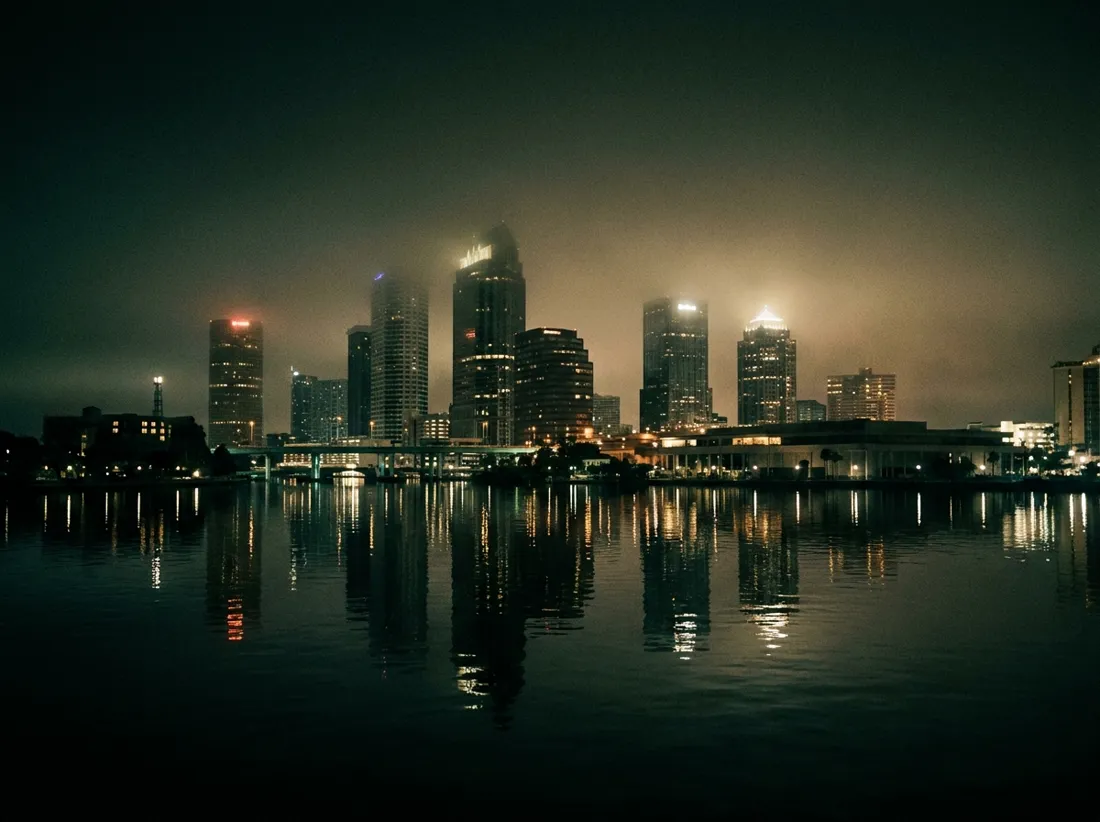 Tampa skyline at night